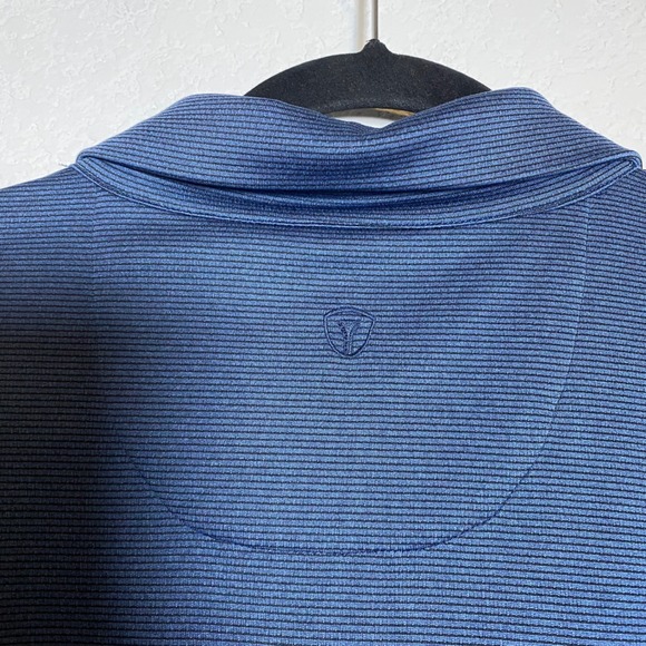 PRO‎ TOUR XLT Mens Long Sleeve Golf Polo Shirt Coolplay Fabric Navy Blue Tall - Picture 7 of 9